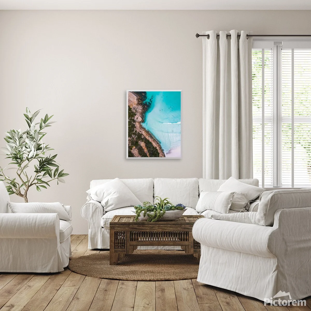 White Sand, Surf & Turquoise Water - Wharton Beach - Wall Print